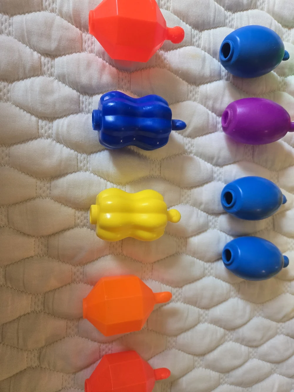 Fisher Price And Other Assorted Brands Vintage Linking Blocks Assorted Colors
